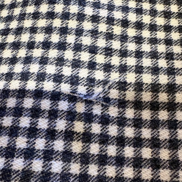 Michael Kors Navy Blue & White Check Pull-on Pants gold details size M women’s - Picture 11 of 11